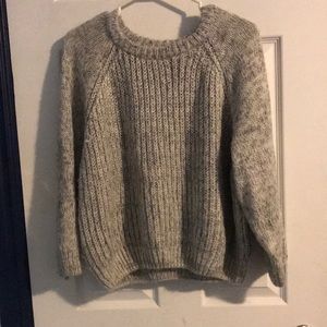 Grey knit sweater